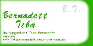 bernadett tiba business card